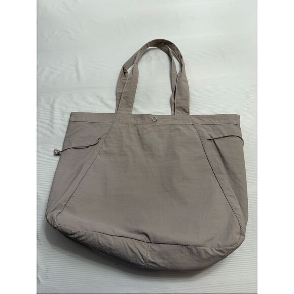 Lululemon Side Cinch Grey Lilac Yoga Gym Shopper Tote Bag - Picture 1 of 10